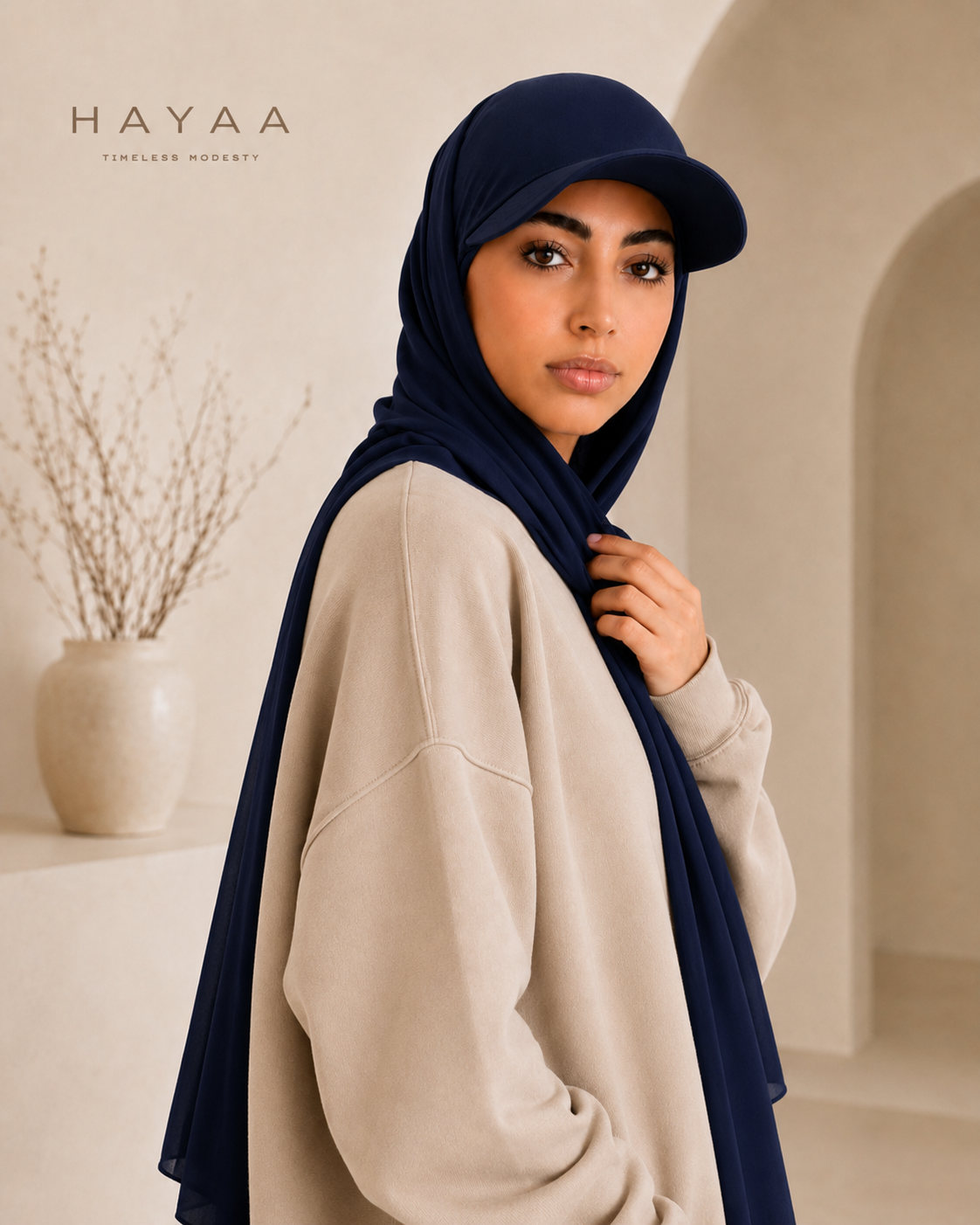 HAYAA | The Infinite Cotton-Stretch Sport Hijab Cap