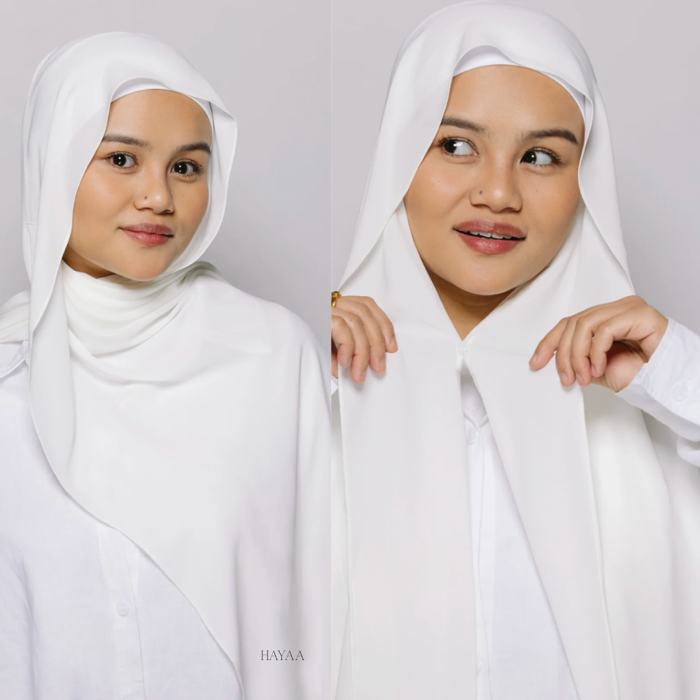 Effortless Magnetic Buckle Chiffon Hijab Scarf